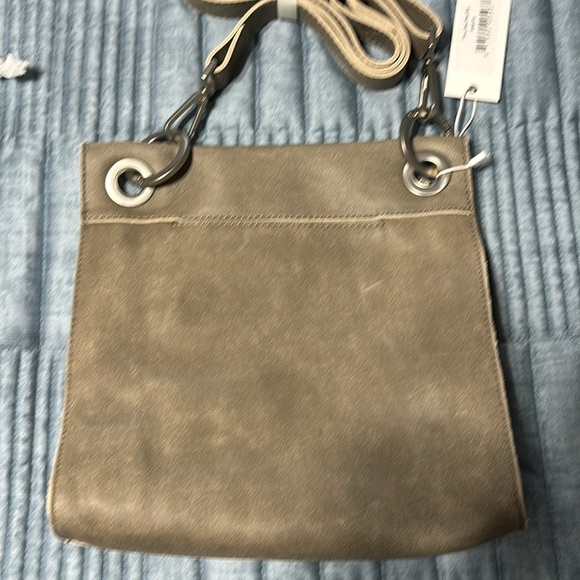 NWT Hammitt Tony Medium Pewter Brushed Silver Leather Crossbody Bag - Picture 6 of 12